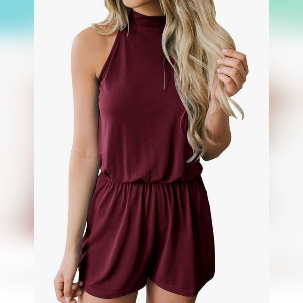 Halter Romper with Pockets